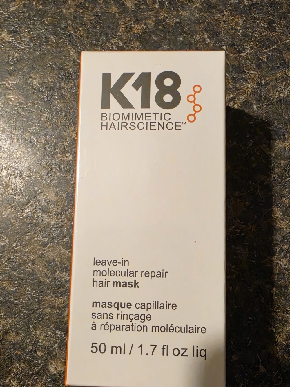 K18 Biomimetic Hairscience Leave-In Molecular Repair Hair Mask - White/Orange